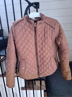Quilted Women's Jacket in Dusty Rose